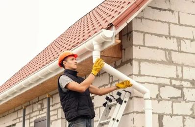 Pose et remplacement de gouttières au Bouyssou